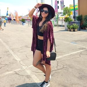 Torrid Burgundy Kimono Cardigan